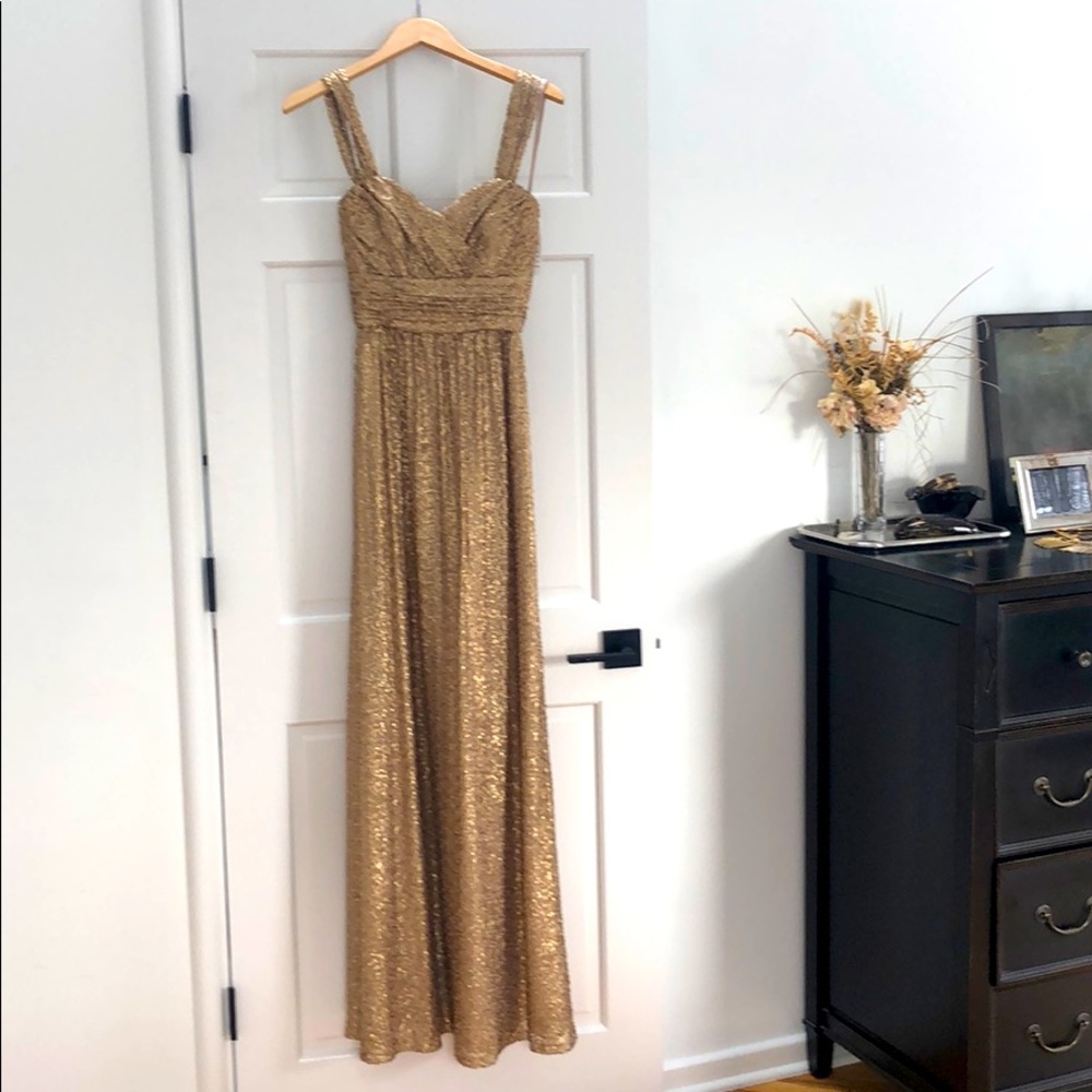 Gold sequin dress